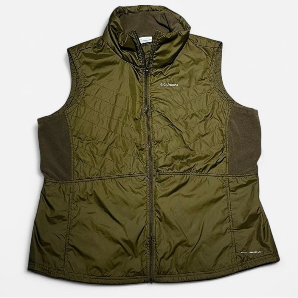 Columbia Men’s Omni-Shield Full-Zip Vest – Olive Green – Size XXL